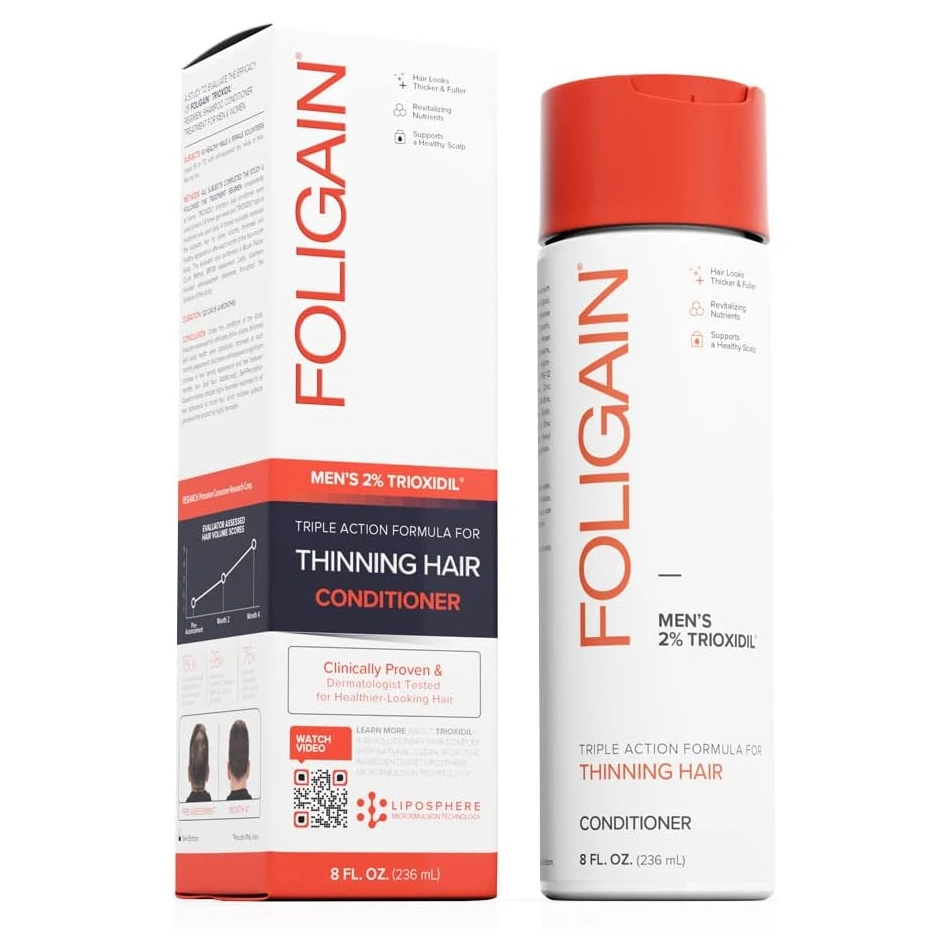 Foligain, Trioxidil 2% Балсам за мъже, Балсам за укрепване и ревитализация, 236 ml
