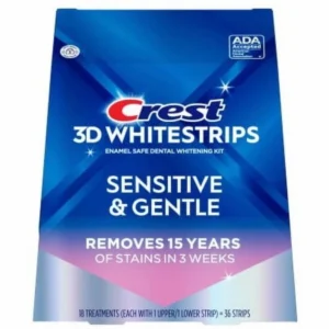 Benzi Crest 3D Whitestrips Sensitive & Gentle, 18 пакета, 12% концентрация, лечение за избелване на зъби