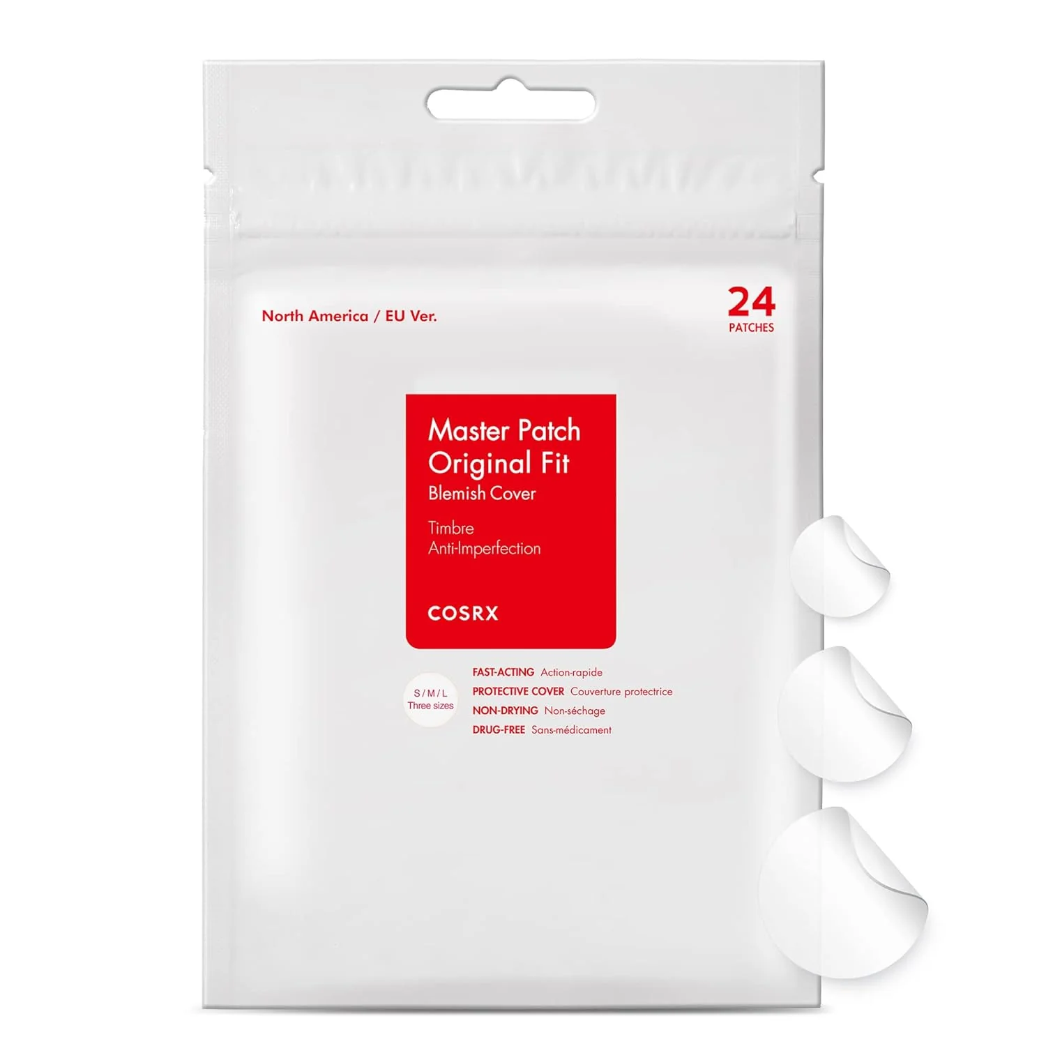 Cosrx, Acne Pimple Master Patch Original Fit, Хидроколоидни пластири за пъпки, 24 пластира
