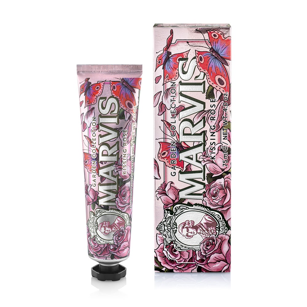 Marvis, Kissing Rose Toothpaste, Паста за зъби с аромат на роза, 75 ml