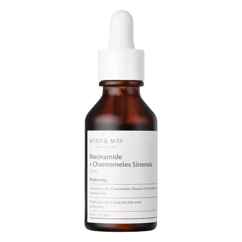 Mary&May, Ниацинамид + Chaenomeles Sinensis Серум, Серум за осветяване с ниацинамид, 30 ml