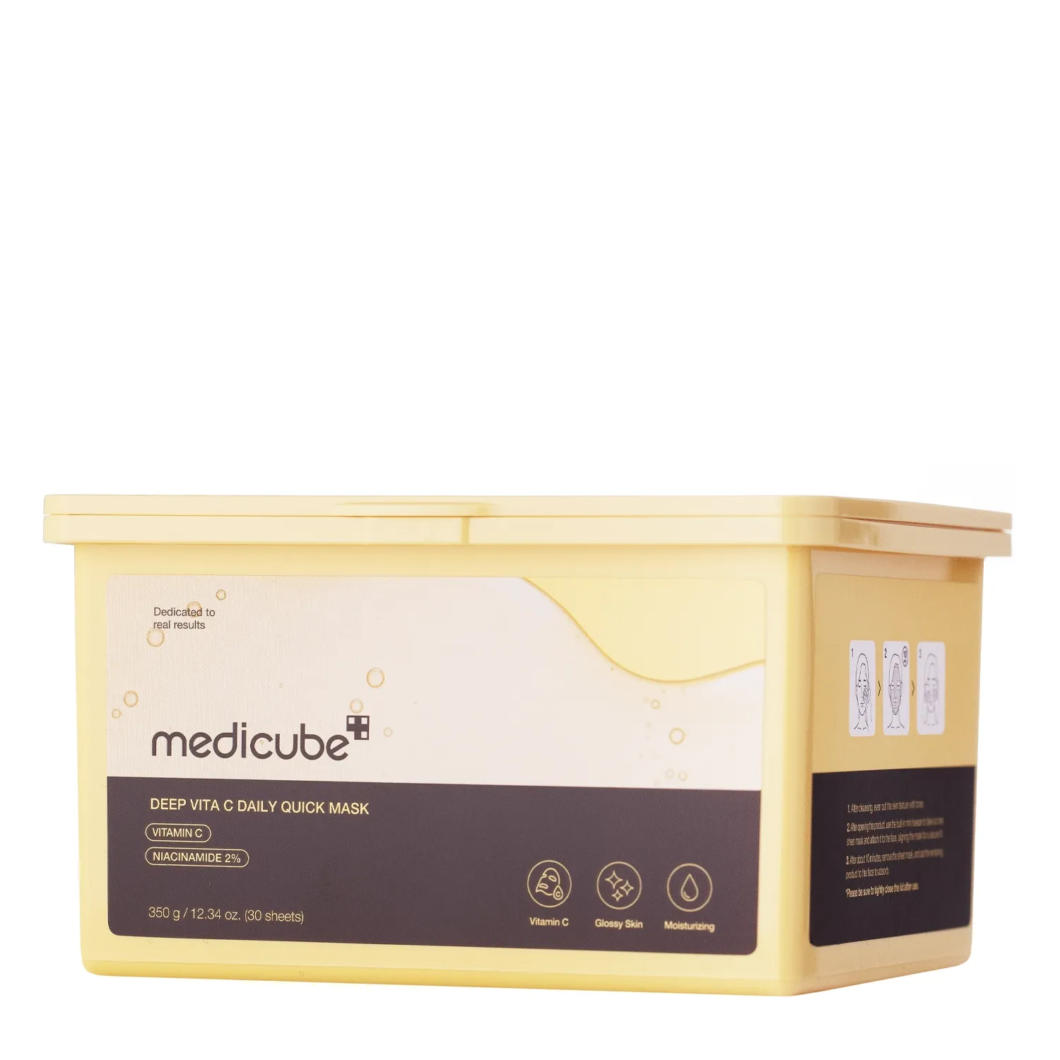 Medicube, Deep Vita C Daily Quick Mask, Бърза маска за осветяване, 30 броя