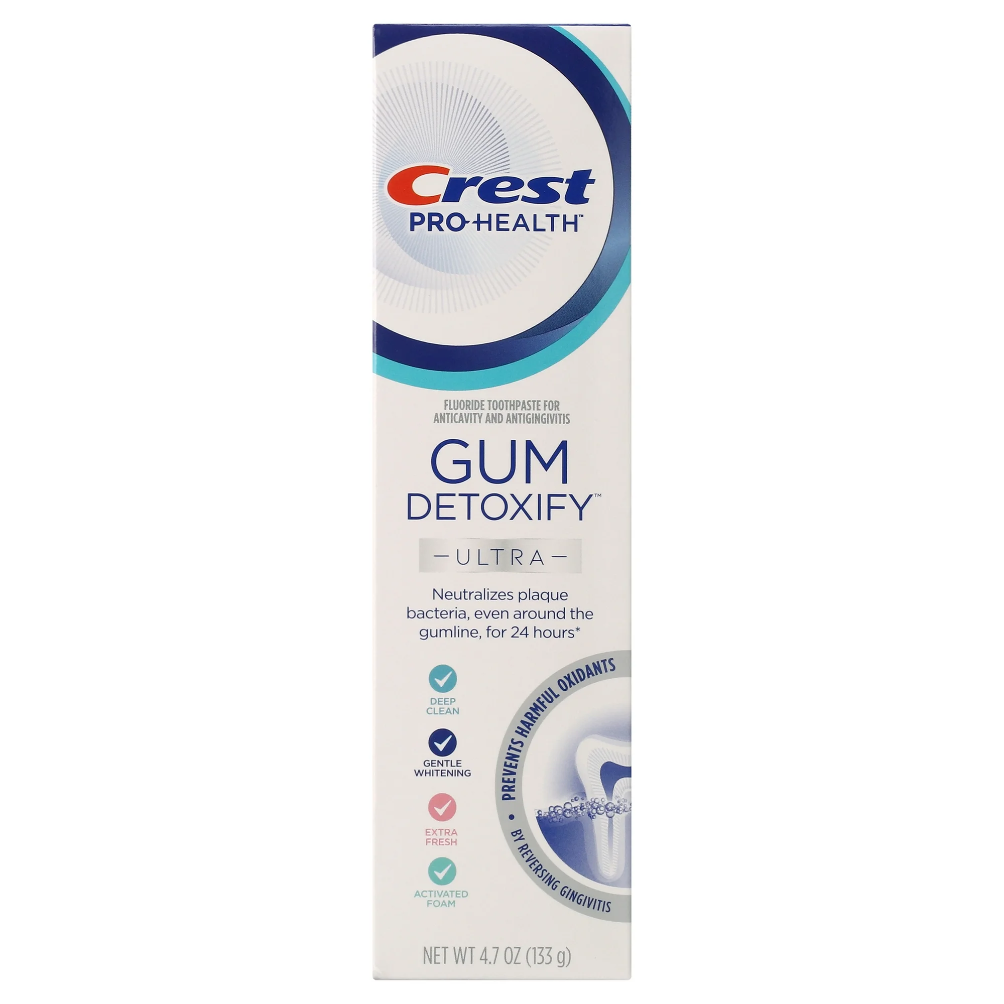 Crest, Pro-Health Gum Detoxify Ultra Toothpaste, Паста за грижа за венците, 133 g