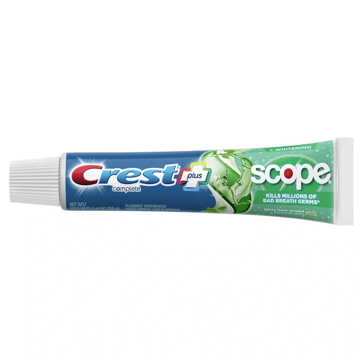 Crest, Plus Scope Complete Active Fresh, Свежо дишане и избелване, 155 g