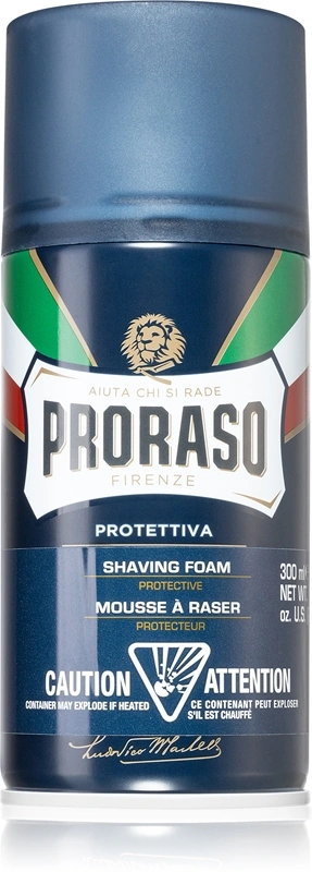 Proraso, Пяна за бръснене Защита Алое Вера & Витамин E, Успокояваща и хидратираща пяна, 300 ml