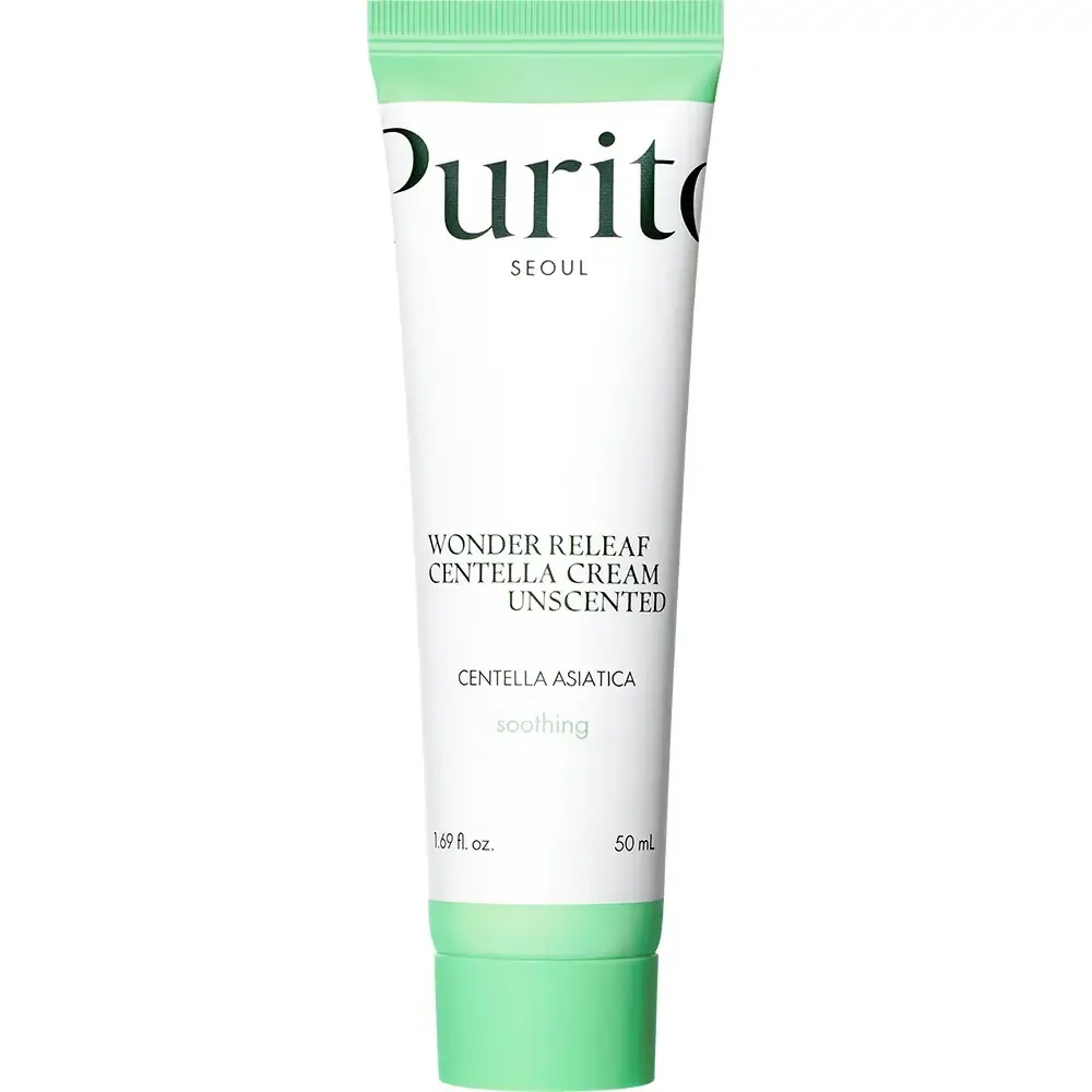 Purito, Wonder Releaf Centella Cream Unscented, Успокояващ крем за чувствителна кожа, 50 ml