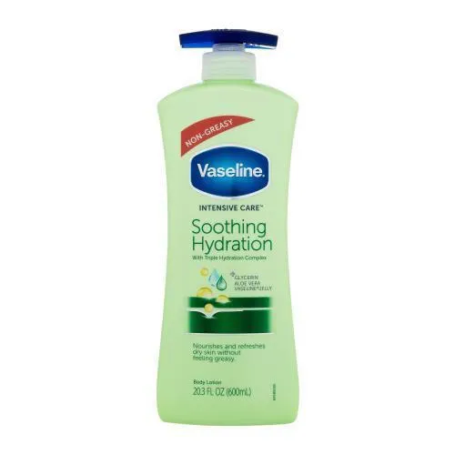 Vaseline, Интензивен успокояващ хидратиращ лосион за тяло с алое, Лосион за успокояване и хидратация, 600 ml