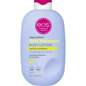 Eos, Shea Better 24H Moisture Vanilla Cashmere Body Lotion, Хидратиращ лосион, 473 ml