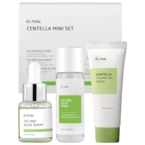 IUNIK, Centella Mini Set, Успокояващ и хидратиращ трио, 25ml+15ml+15ml