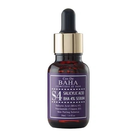 Cos De BAHA, S4 Салицилова киселина BHA 4% Серум, Ексфолиант за пори и себум, 30 ml
